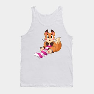 Fox with Scarf Tank Top